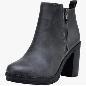 Jeossy Women's Platform Ankle Boots Chelsea Booties Chunky Block Heel